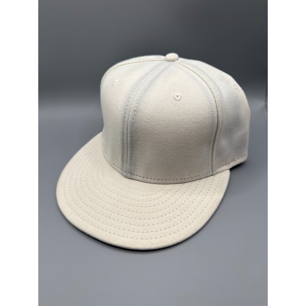 New Era 59FIFTY MLB Authentic Umpire On Field Blank White Fitted Hat 7 1/4 Cap - Picture 2 of 9